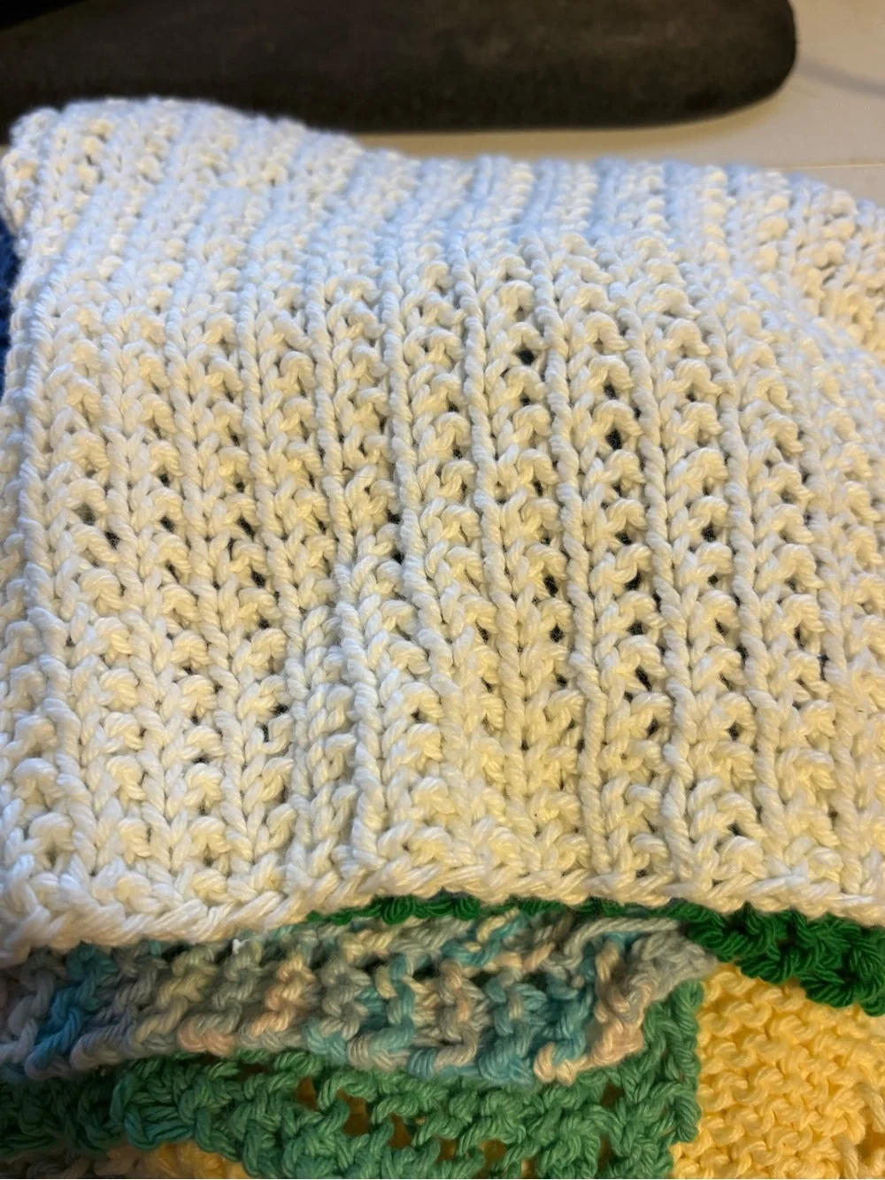Handmade Cotton Knit Dishcloth Set of 10